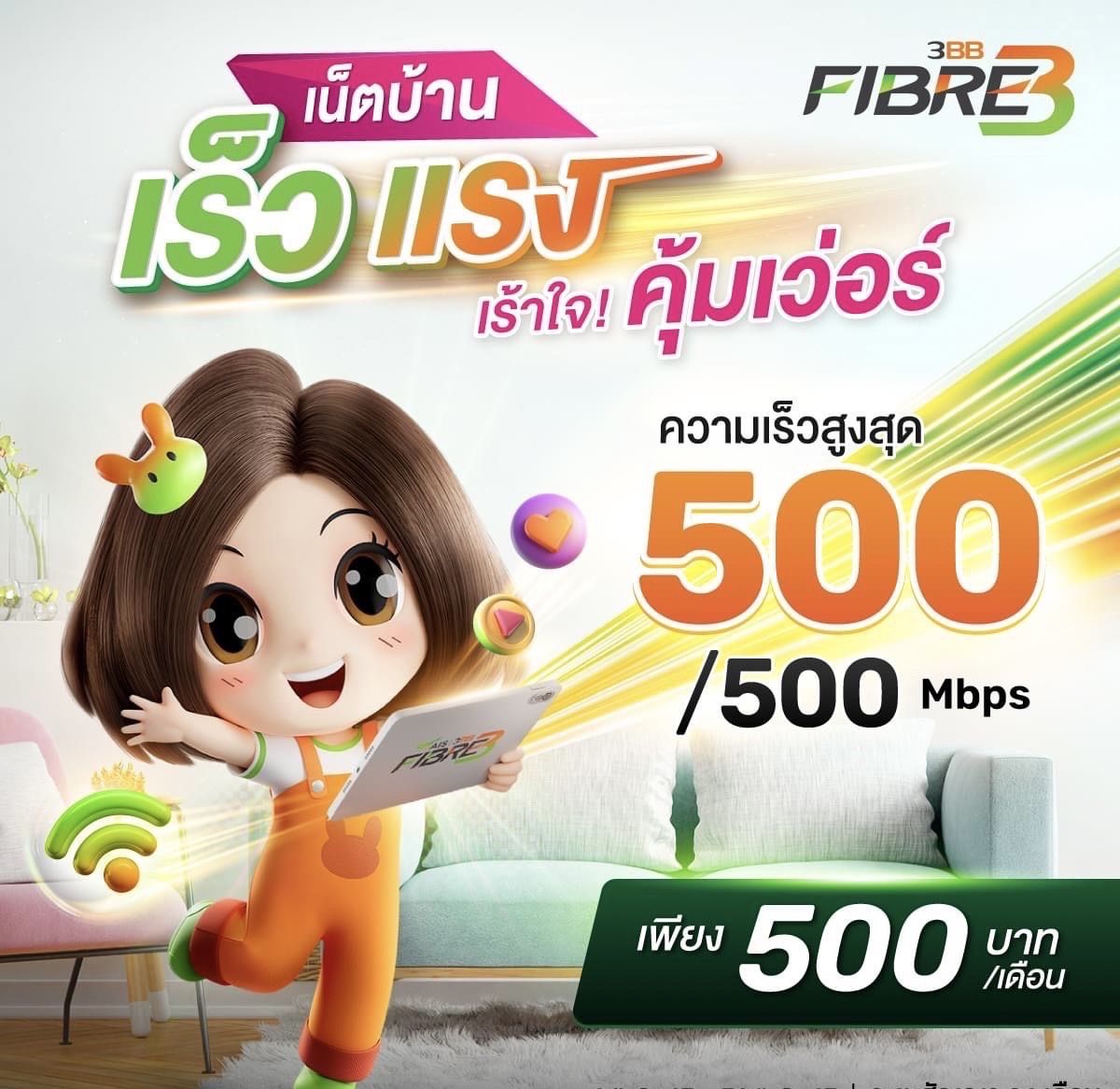 เริ่มต้นที่แพ็กเกจ Fiber สุดคุ้มค่า